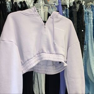 Alphalete Purple cropped hoodie